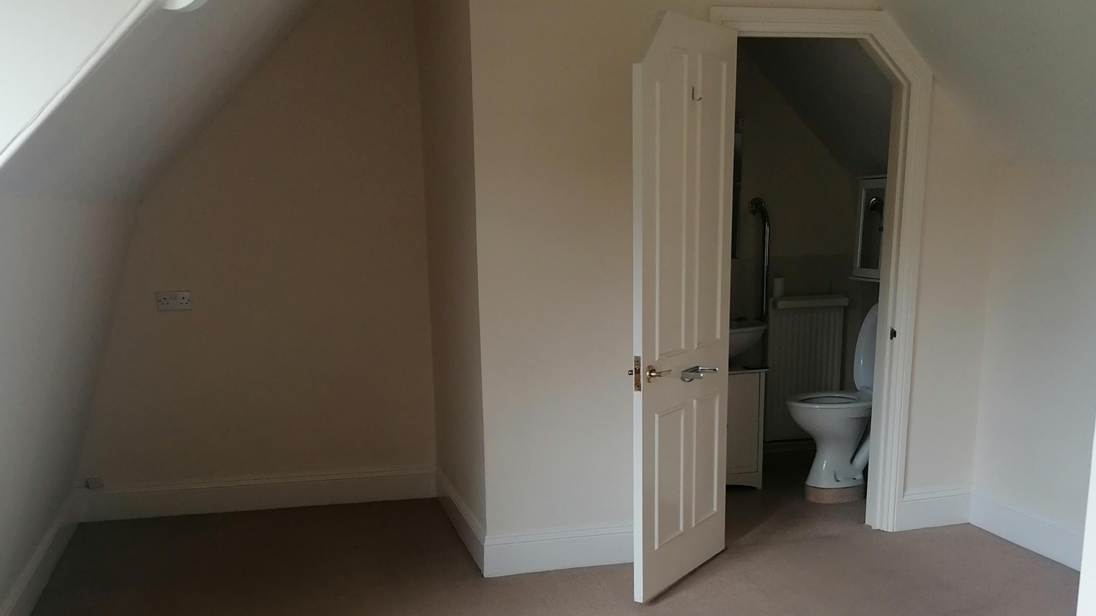 Bedroom and bathroom